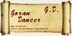 Goran Dancer vizit kartica